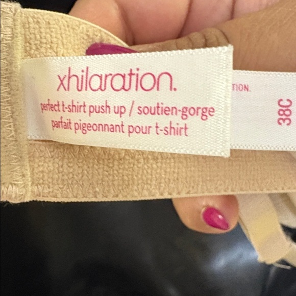Xhilaration Beige Bra with Pink Detail, 38C - Picture 2 of 7